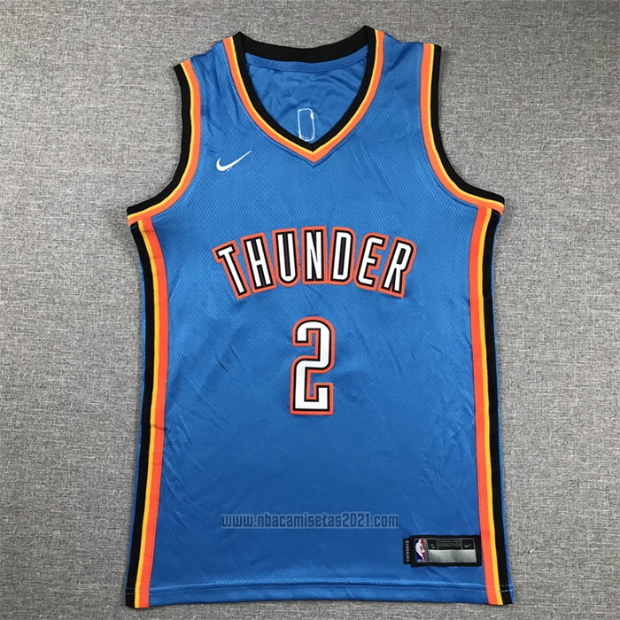 Camiseta Nino Oklahoma City Thunder Shai Gilgeous-Alexander #2 Icon Azul